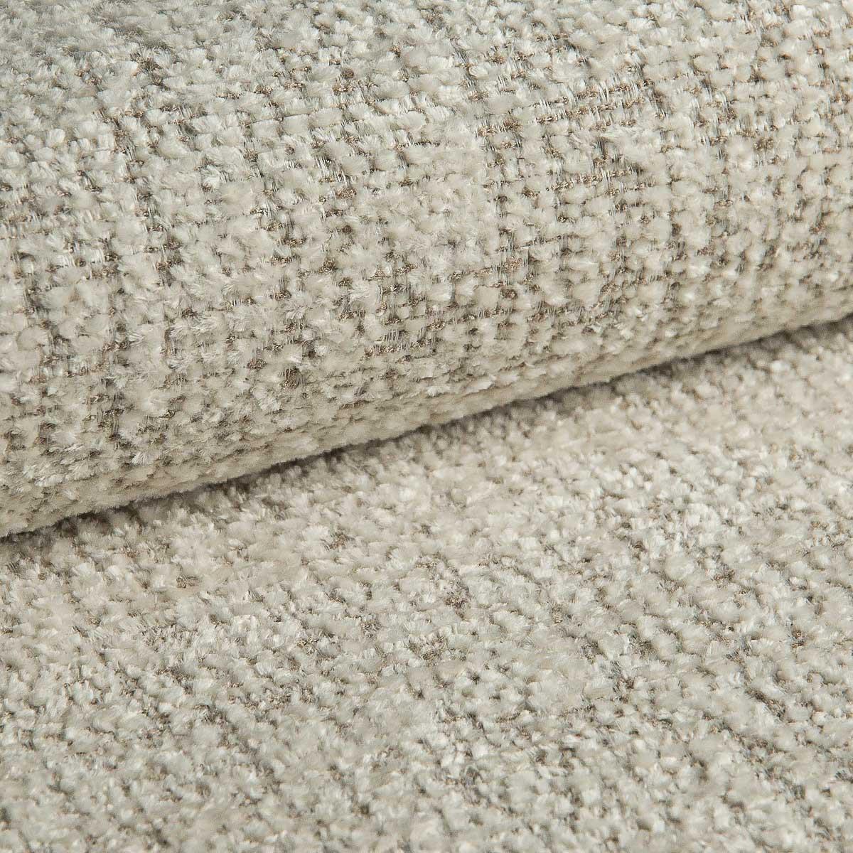 ECKSOFA Fabio mit Bettkasten, Strukturiert Ecru 255/165/91 cm - Ecru/Schwarz, Textil (255/165cm) - WFL GROUP