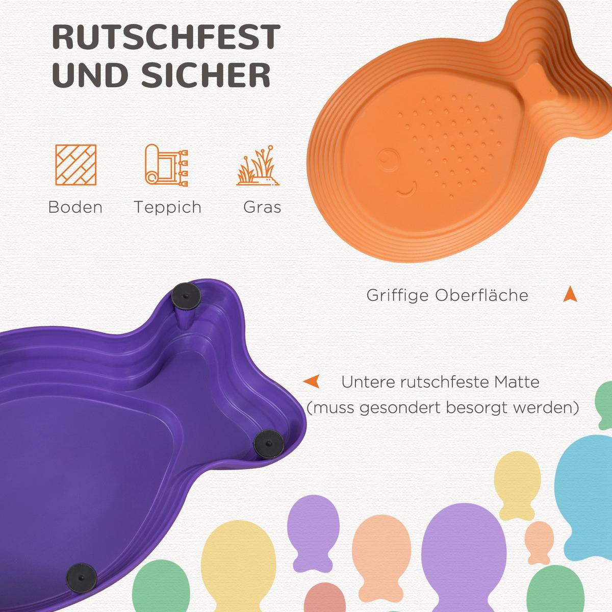 BALANCIERSTEINE für Kinder Flußsteine 11-teiliges Balance Steine - Multicolor, Kunststoff (31/20/42cm) - Outsunny