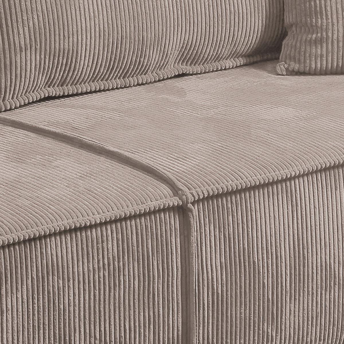 SOFA Isaac 4 Sitzplätze Taupe - Taupe, Holzwerkstoff (255/85/105cm) - Petits-meubles