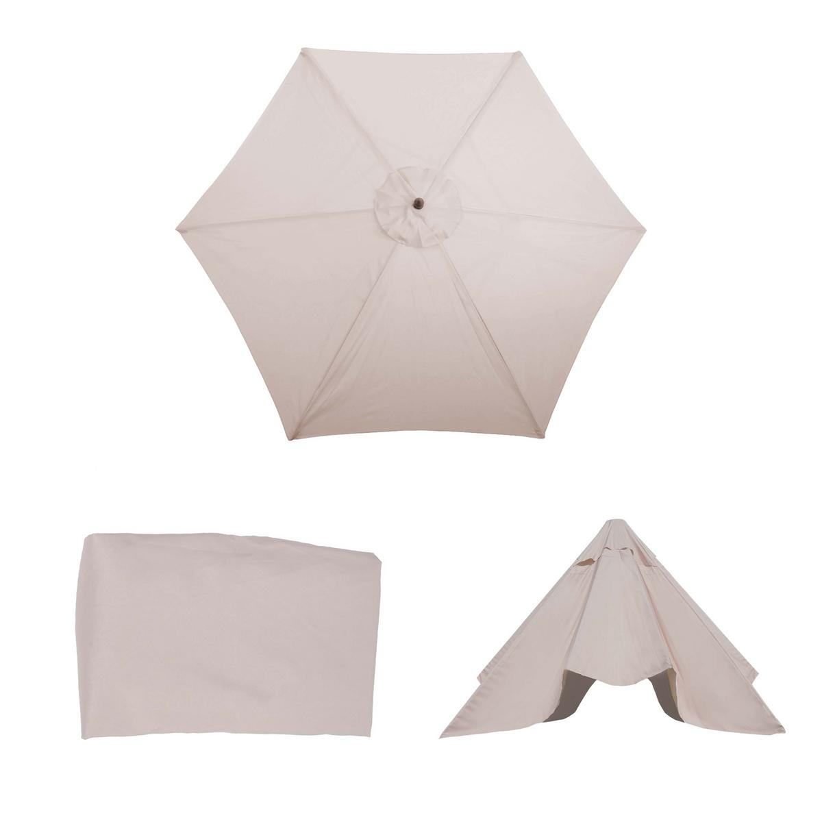 ERSATZ-BEZUG FÜR SCHIRM Cremeweiß - Weiß, Textil (290/290cm) - MCW
