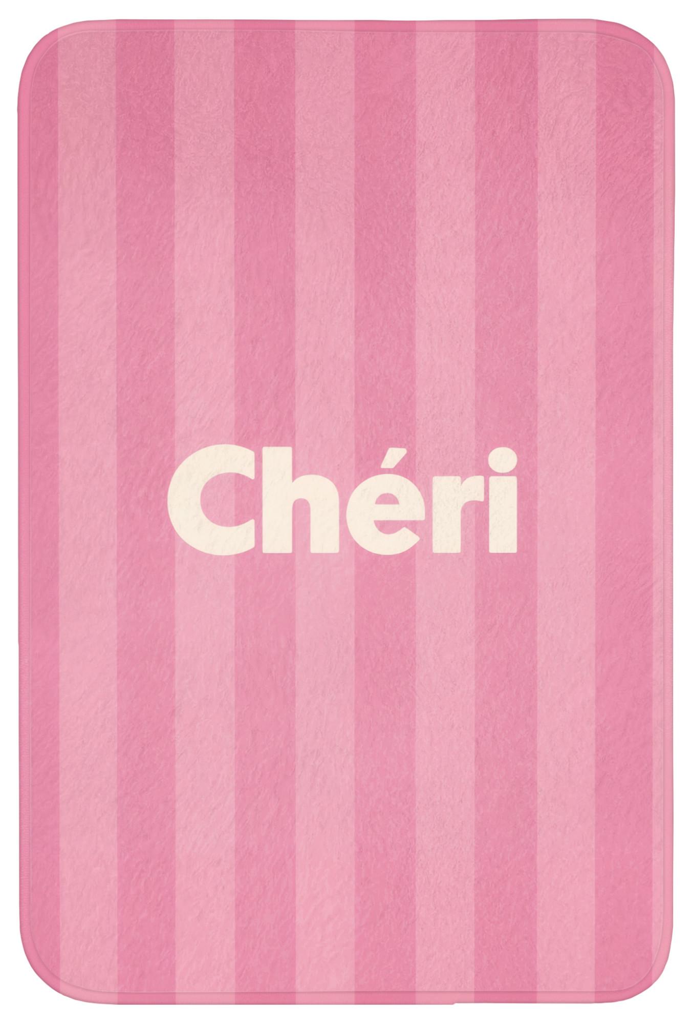 BADEMATTE Gestreift - Rosa - Chéri Rutschfest 60x90 cm - Pink, Textil (60/90cm) - OnlyWow
