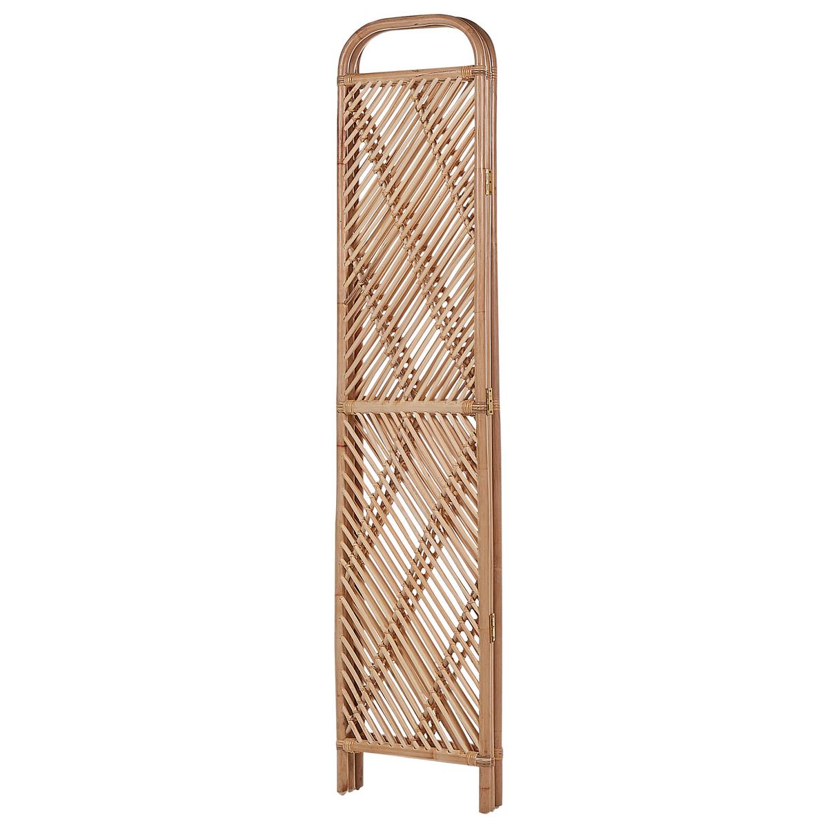 RAUMTEILER 3-teilig Hellbraun 106/180 cm Cosenza - Beige/Naturfarben, Naturmaterialen (106/180/3cm) - Beliani