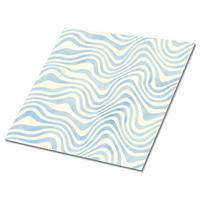 SELBSTKLEBENDE Wandfliesen 9 Stück 30x30 cm - Abstrakte Wellen - Blau, Textil (30/1.6/30cm) - TULUP