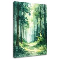 LEINWANDBILD Natur und Botanik 80x120cm - Grün, Textil (80/120cm) - Feeby