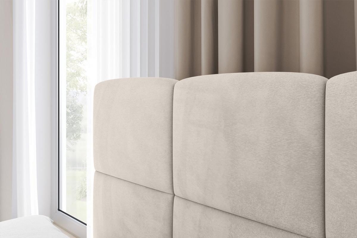 EINZELBETT Jugendbett mit Bettkasten Rechts, mit Matratze - LIVY 100x200 Beige - Beige, Holzwerkstoff/Textil (100/200cm) - ALTDECOR