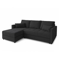 ECKSOFA L Form Dolceo Nachtschwarz 226/140/78 cm – Schlaffunktion Universell Links Rechts - Wengefarben/Schwarz, Kunststoff/Textil (140/226cm) - AX Living