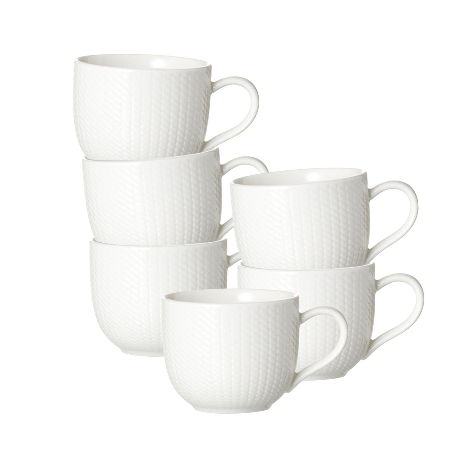 KAFFEETASSEN Saphir weiß 220 ml 6er Set - Weiß, Keramik (0.22L) - Ritzenhoff Breker