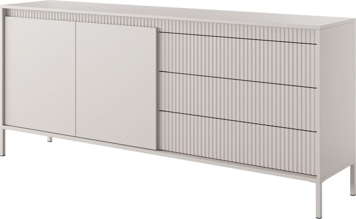 SIDEBOARD Cindy Beige 187/81/40 cm - Beige/Braun, Holzwerkstoff/Metall (187.1/81.4/39.5cm) - WFL GROUP