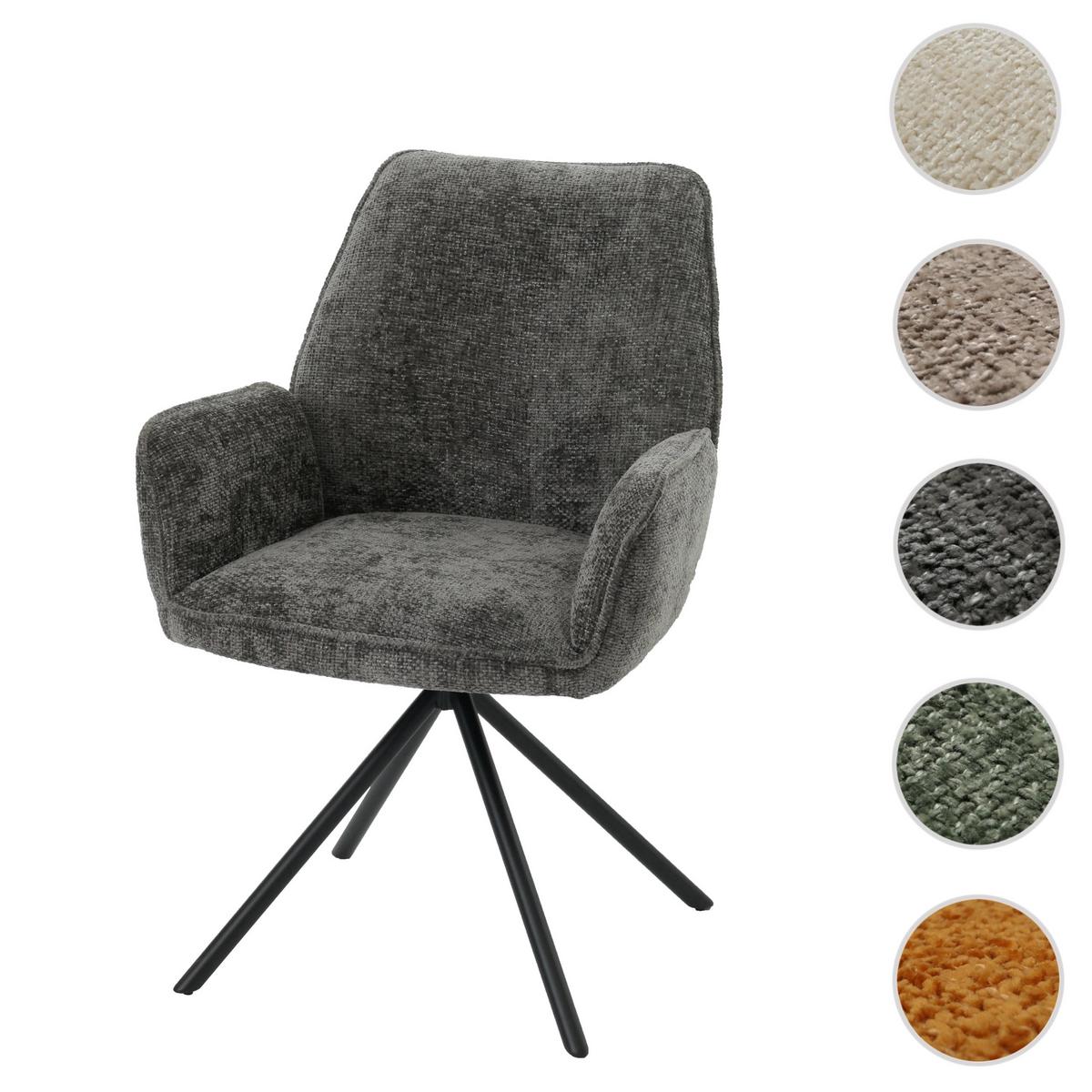 ESSZIMMERSTUHL Anthrazit, Schwarz - Dunkelgrau/Anthrazit, Textil (60/86/60cm) - MCW