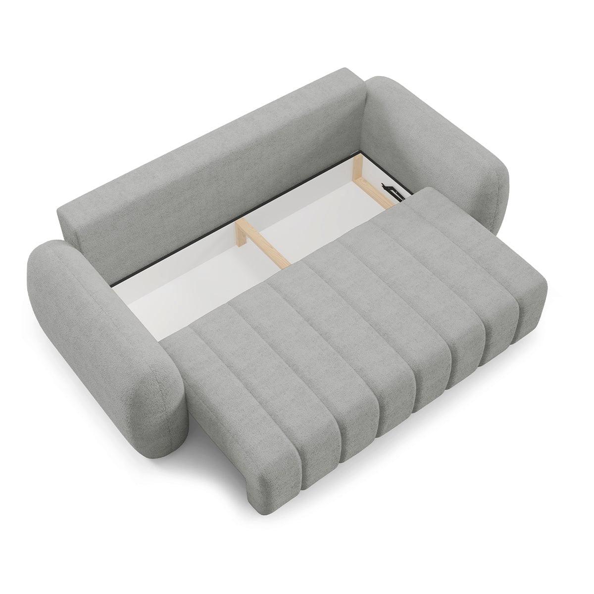 SOFA Cesar 3 Sitzplätze Hellgrau - Grau, Holz (266/95/110cm) - Petits-meubles