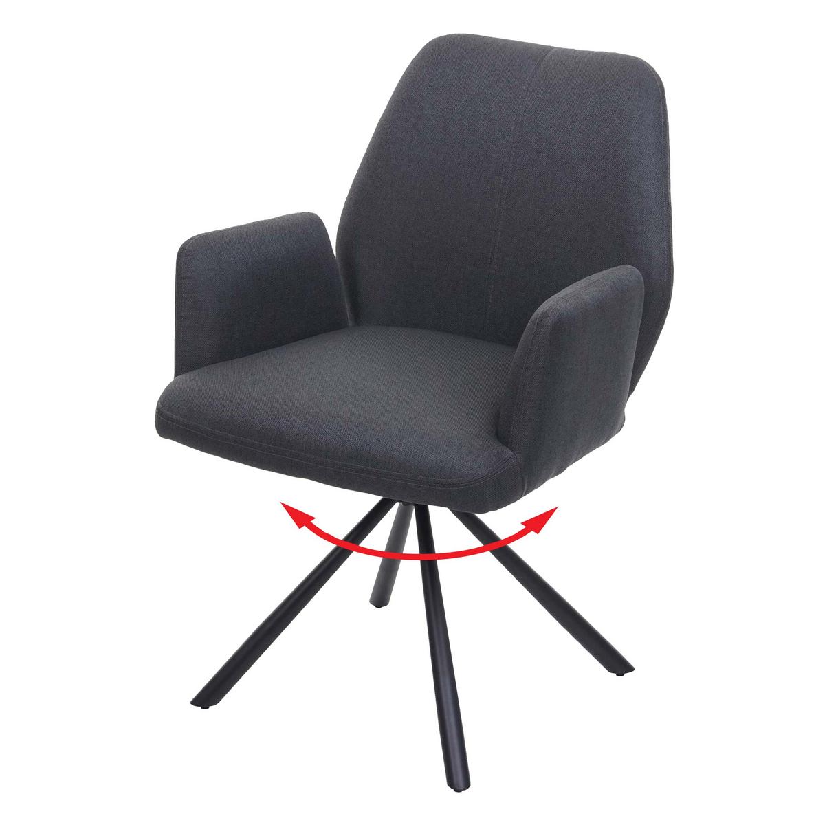 ESSZIMMERSTUHL Anthrazit - Dunkelgrau/Anthrazit, Textil (60/86/66cm) - MCW