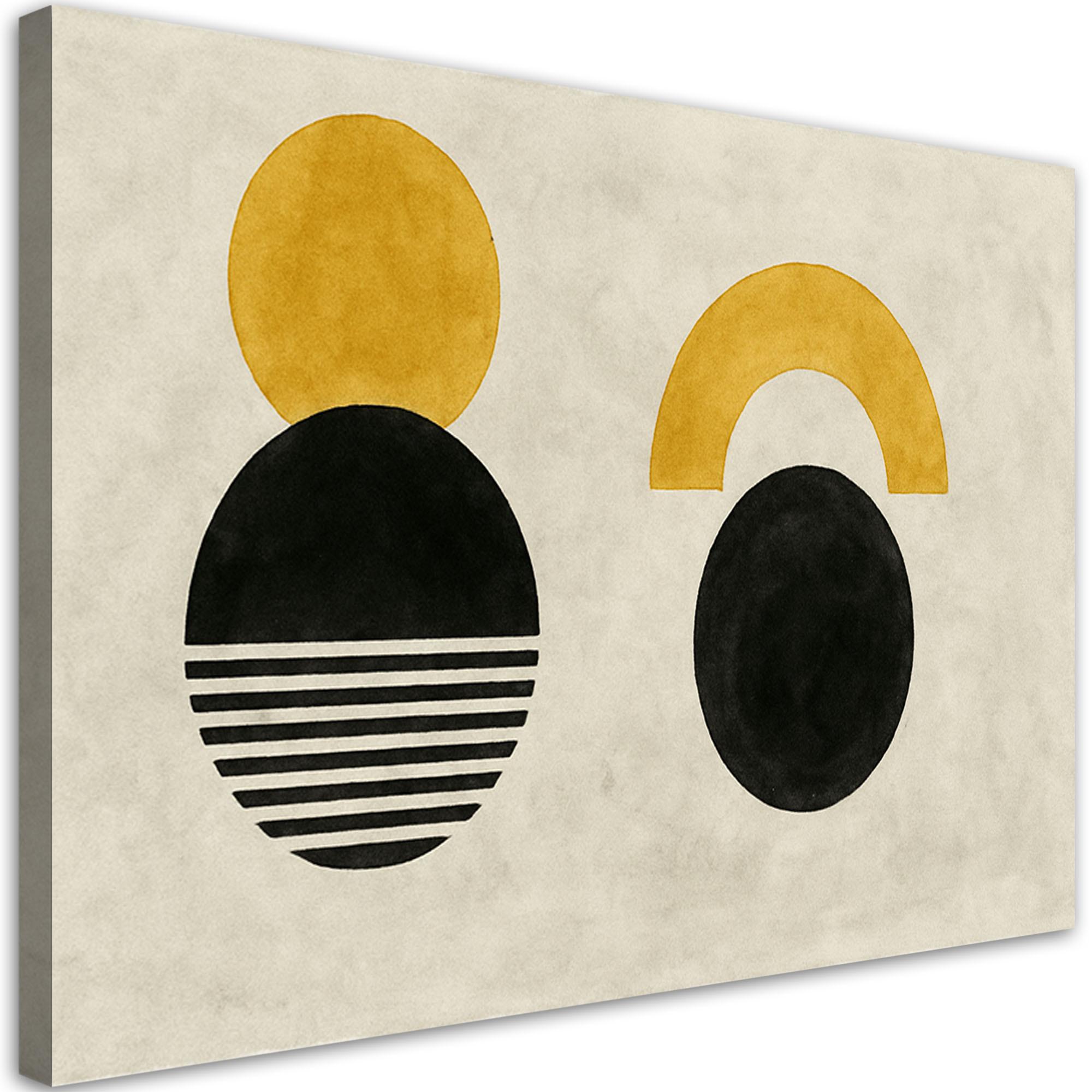 LEINWANDBILD Geometrische Abstraktion Minimalismus 60x40cm - Grau, Textil (60/40cm) - Feeby