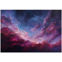 FOTOTAPETE Wolken Himmel Lila 350x250 cm - Multicolor, Papier (350/250cm) - Wallarena