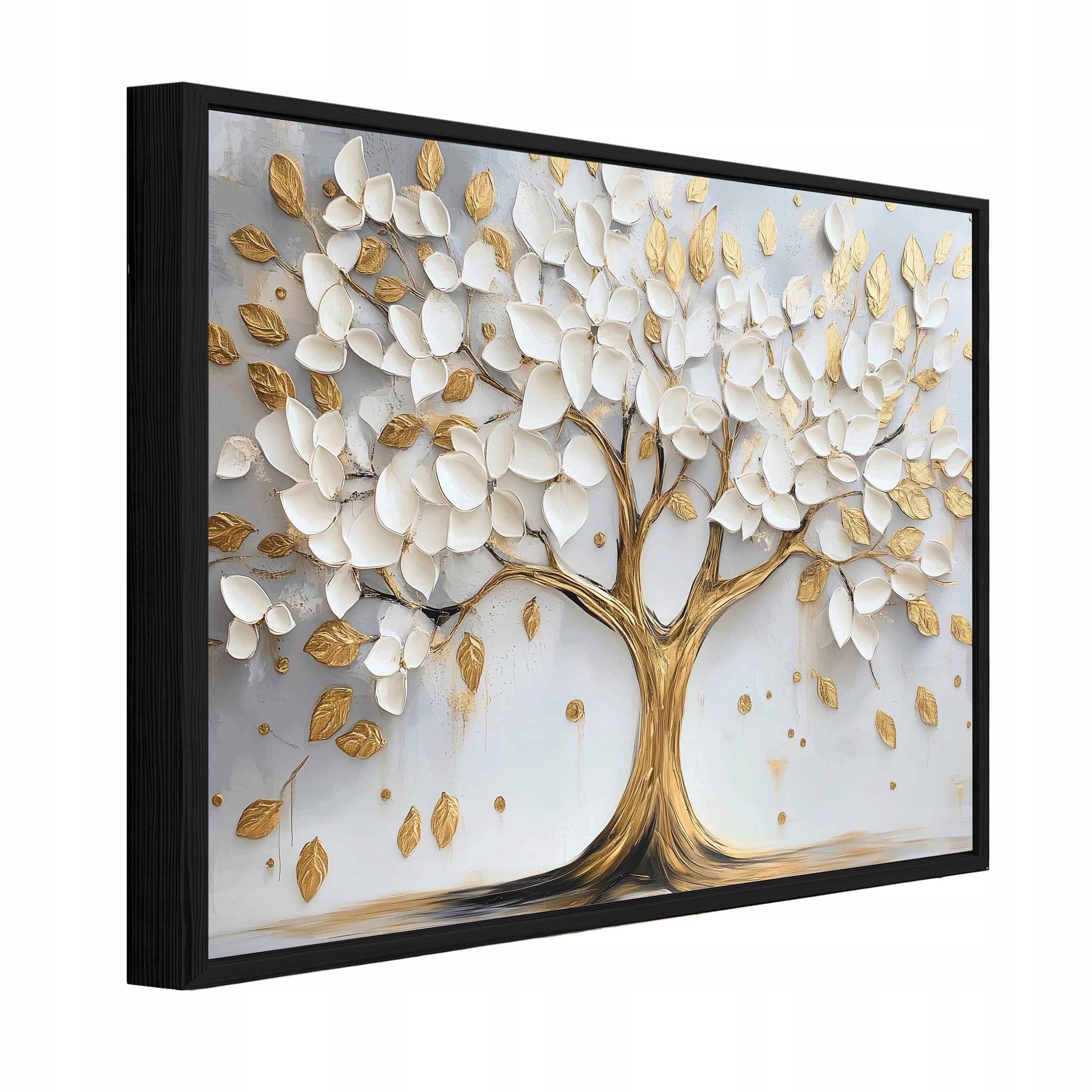 BILDER mit Rahmen Baum Abstrakt Beige 120x80 cm - Multicolor, Holzwerkstoff (120/80cm) - Wallarena