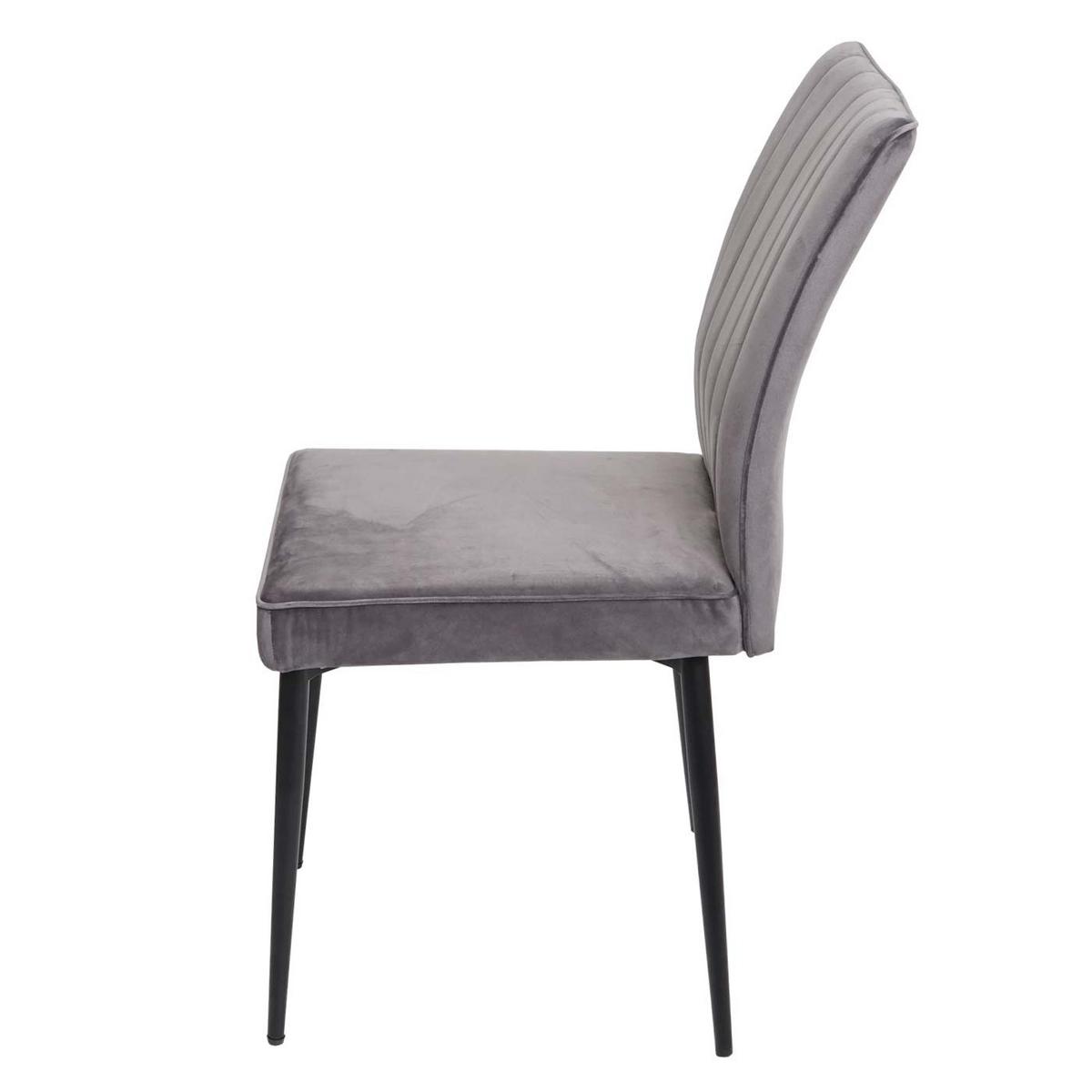 ESSZIMMERSTUHL Grau 6er-Set - Dunkelgrau/Grau, Textil (50/88/64cm) - MCW