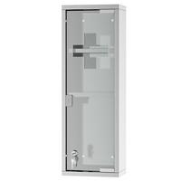 MEDIZINSCHRANK, Mattglas, 430 Edelstahl+gehärtete Glastür, Silber - Silberfarben, Glas (12/58/20cm) - Kleankin