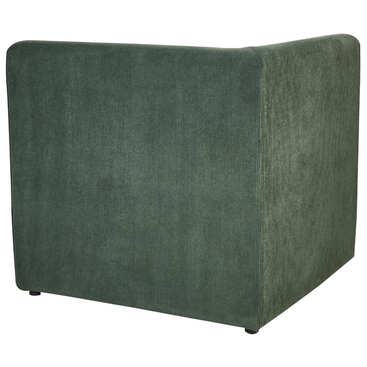 2-SITZER-SOFA Cord dunkelgrün Lemvig - Grün, Textil (166/78/83cm) - Beliani