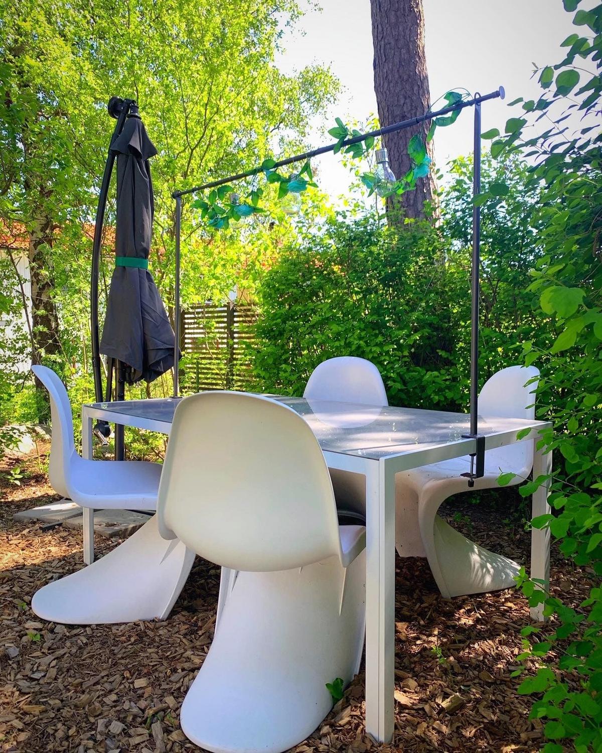 GARTENTISCH Glas grau 160/90 cm Catania - Grau, Glas (91/160/71cm) - Beliani