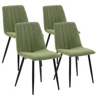 STUHL 4er-Set Sagi Grünstoff - Grün, Textil/Metall (45/84/56cm) - VS Venta-stock