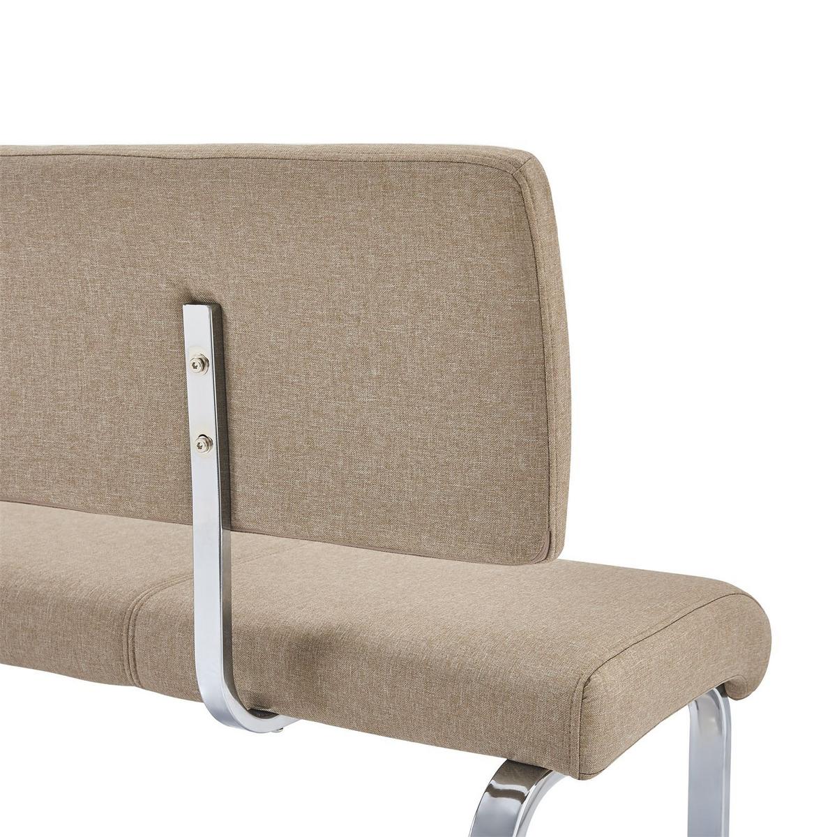 ESSZIMMERBANK VILAS beige - Beige, Textil/Metall (136/89/59cm) - IDIMEX