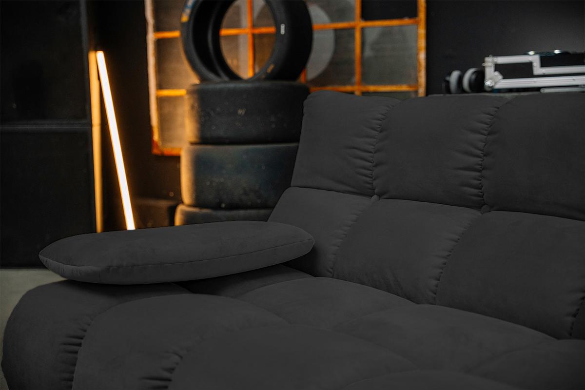 SITZGRUPPE VIVIEN 3ER SET Schwarz Velvet (1er-Set) - Schwarz, Kunststoff/Textil (359/85/510cm) - KAWOLA