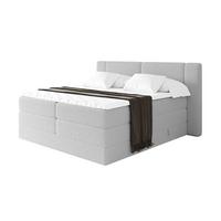 BOXSPRINGBETT mit Matratze H3/H4 - EVON KING - 180x200 cm Hellgrau - Hellgrau, Holzwerkstoff (180/200cm) - ALTDECOR