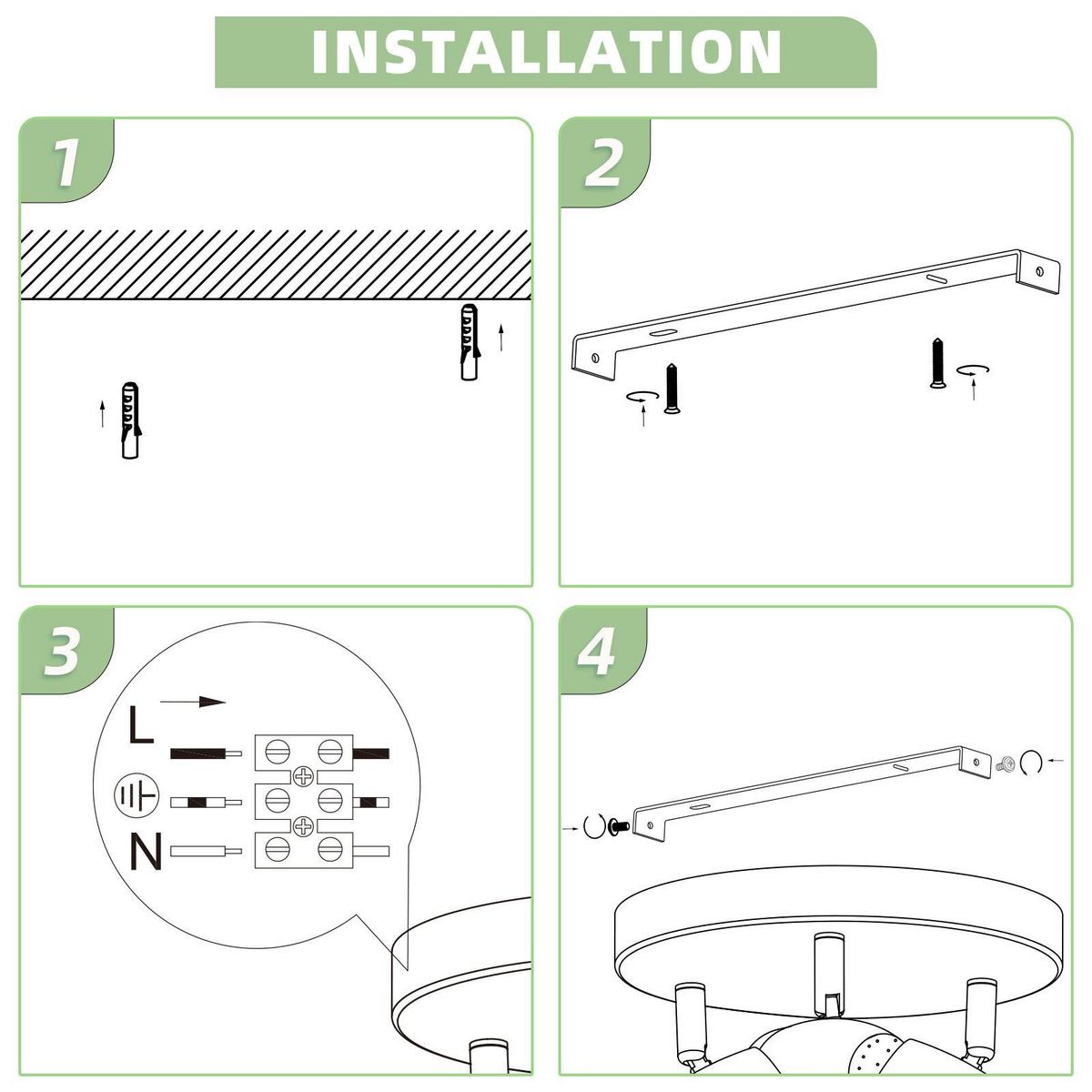LED-DECKENSTRAHLER Leavens 3-flammig 60/15.5/19cm - Dunkelgrau, Metall (60/15.5/19cm) - Nettlife