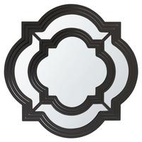 WANDSPIEGEL schwarz 51 cm Cobeta - Schwarz, Kunststoff (51/51/5cm) - Beliani