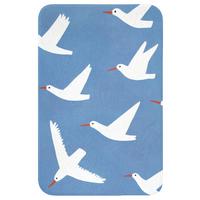 WC-VORLEGER Vögel - Weiß - Muster WC Teppich 40x60 cm - Blau, Textil (40/1cm) - OnlyWow