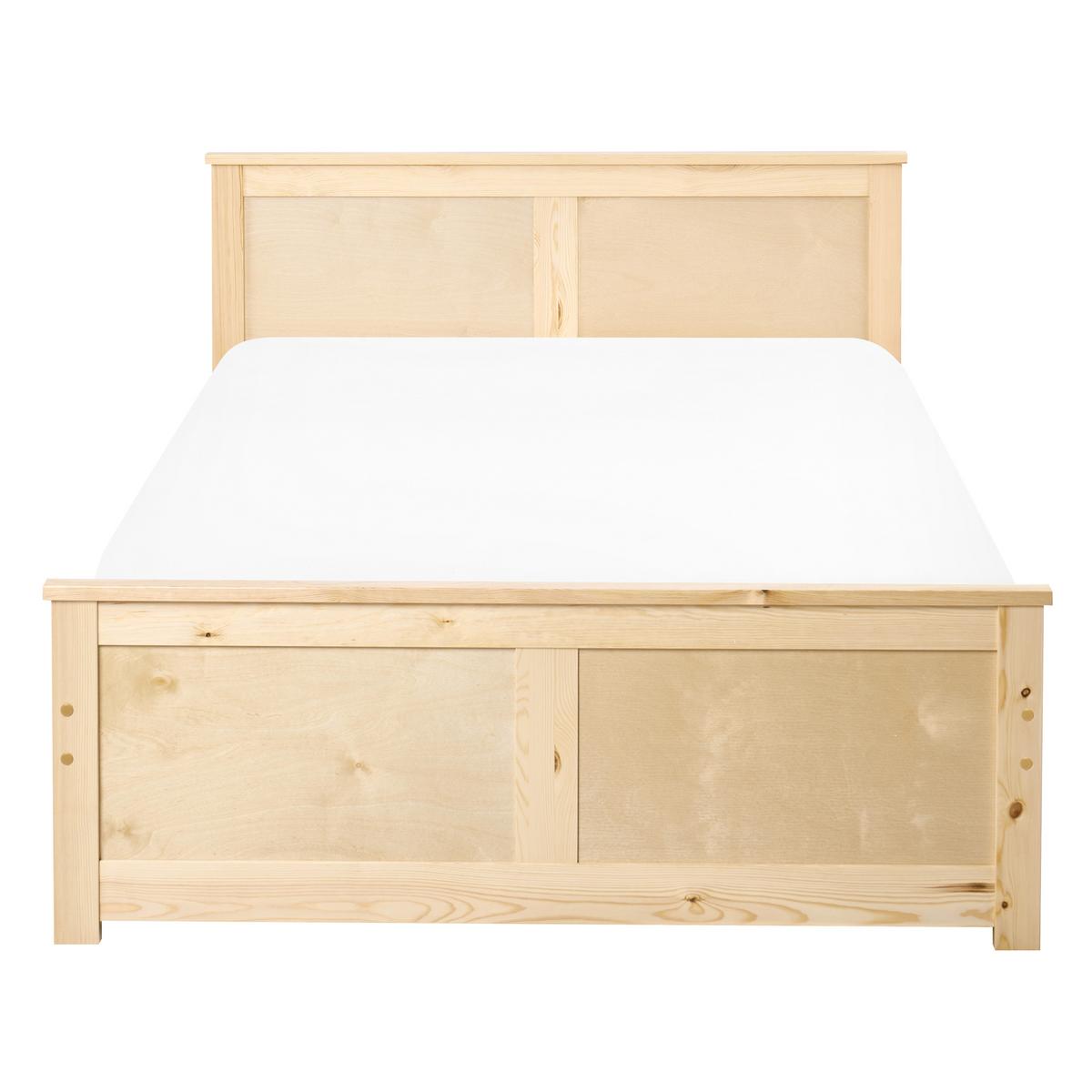 BETT mit Lattenrost 120/200 cm Kiefernholz Hellbraun Dauphin - Hellbraun, Holz (120/200cm) - Beliani