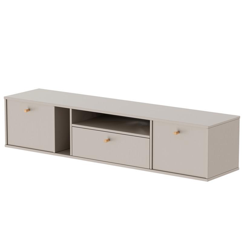 TV-LOWBOARD FLOW 180 cm, Sandbeige - Beige, Holzwerkstoff/Metall (180/48.5/40.5cm) - Idohome