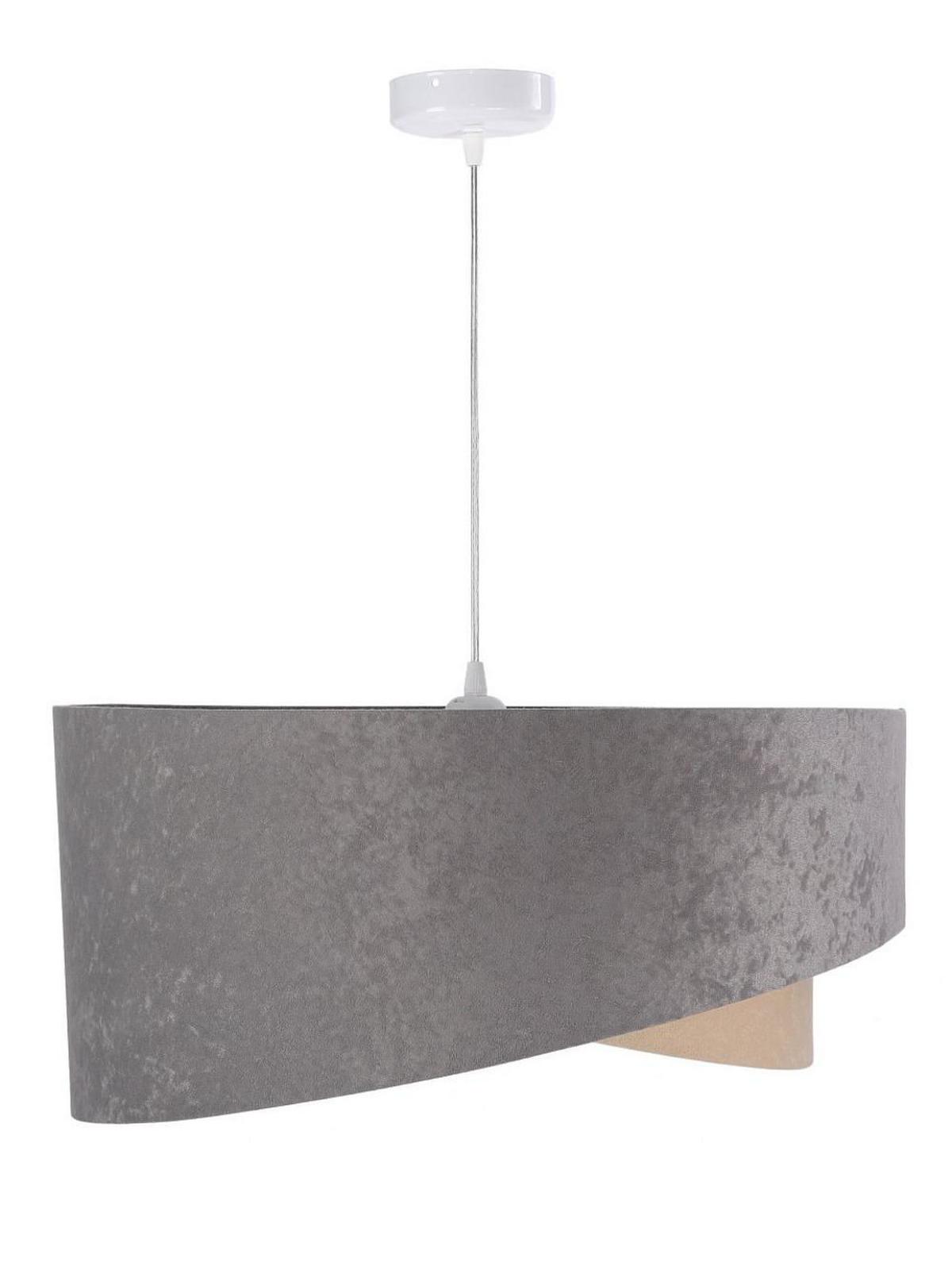 HÄNGELEUCHTE Grau 50/23 cm - Silberfarben, Kunststoff (50/1/23cm) - ONZENO