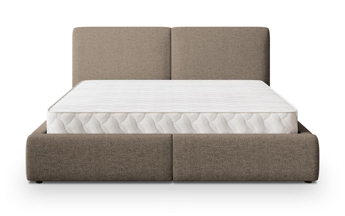 POLSTERBETT FELURO NV 120x200 cm mit Bettkästen - Braun - Braun, Holz/Textil - MASSENO