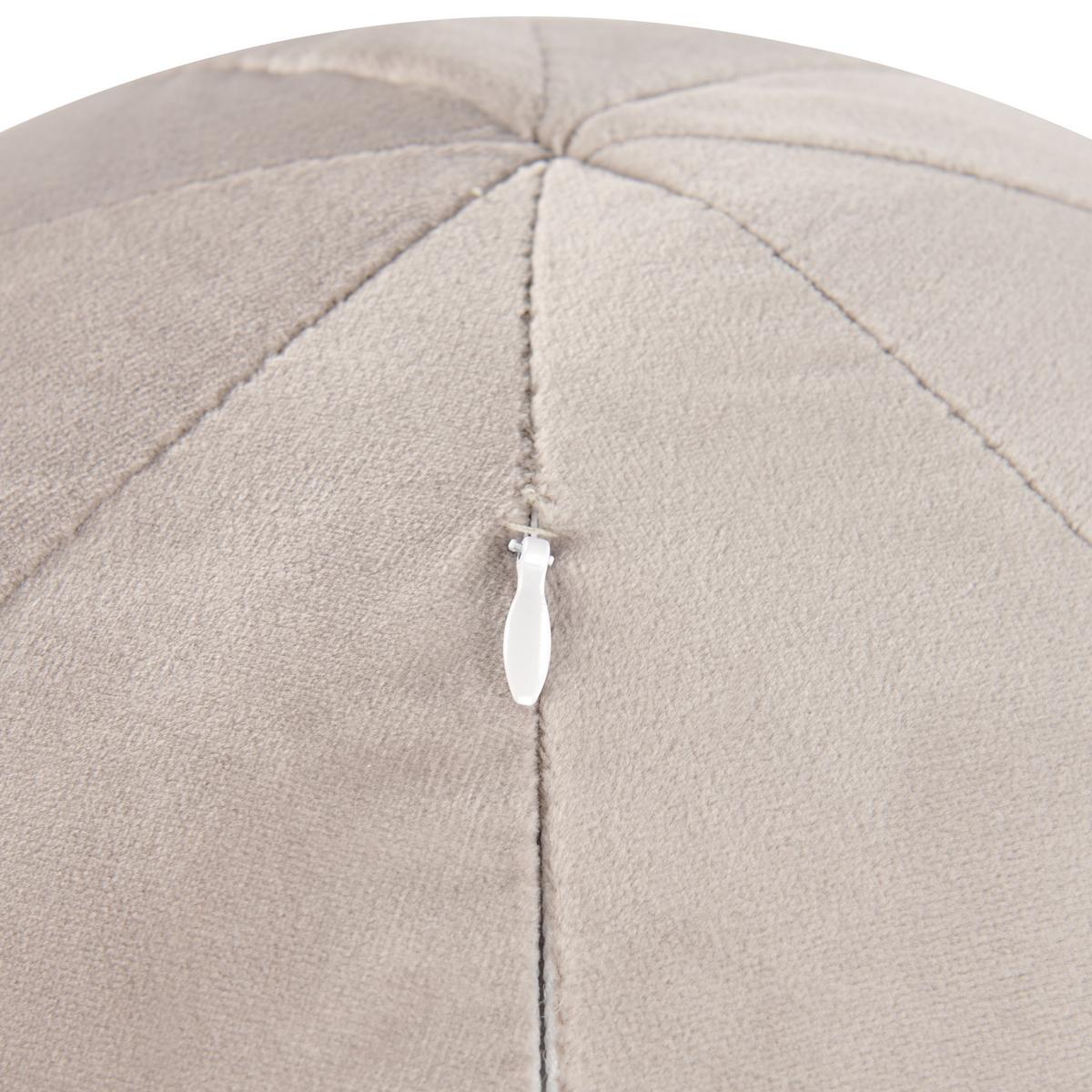 SESSEL Samtstoff Taupe Leiren - Taupe, Textil (111/73/83cm) - Beliani