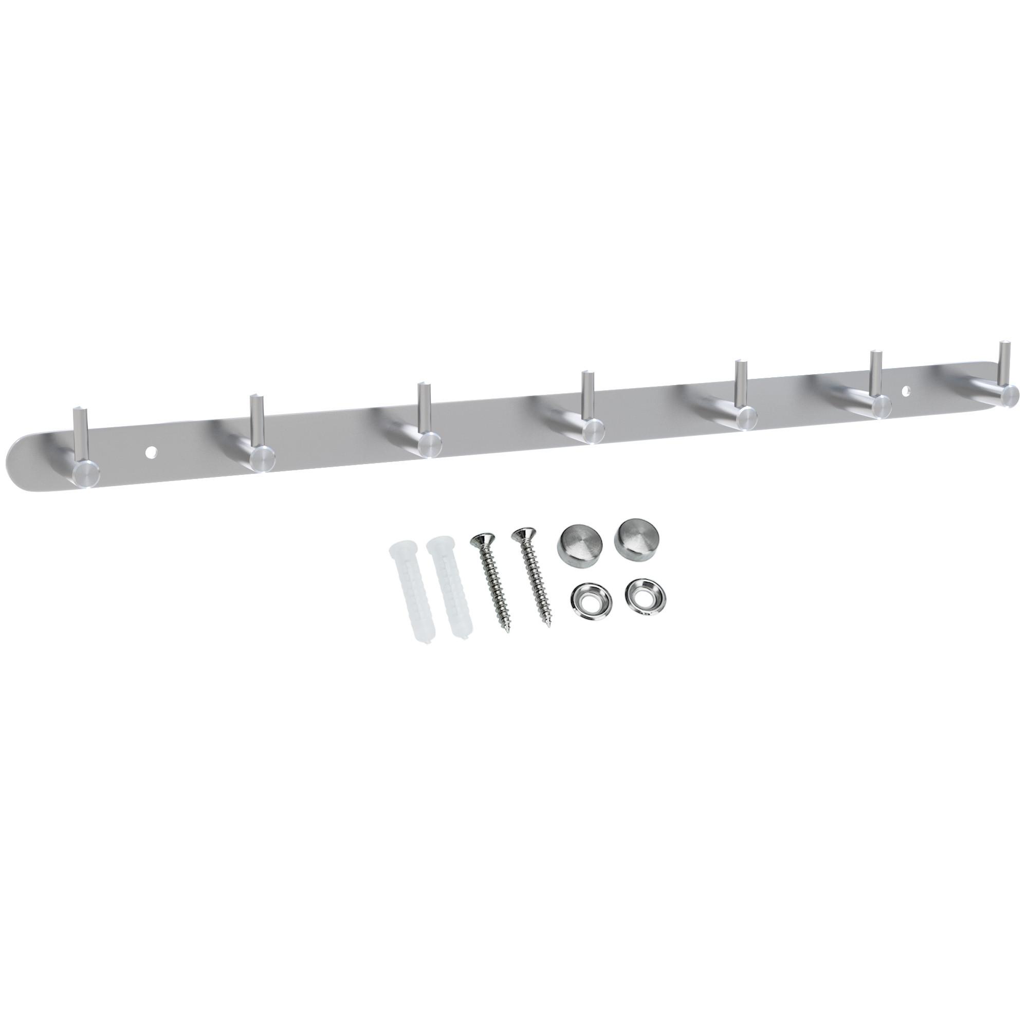 HAKENLEISTE 54/4.2/4.2 cm - Silberfarben, Metall (4.2/4.2/54cm) - Intirilife