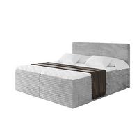 BOXBETT mit Matratze H4 und Lattenrost - TOLO-v1 - 140x200 Cord - Hellgrau - Hellgrau, Holzwerkstoff (140/200cm)