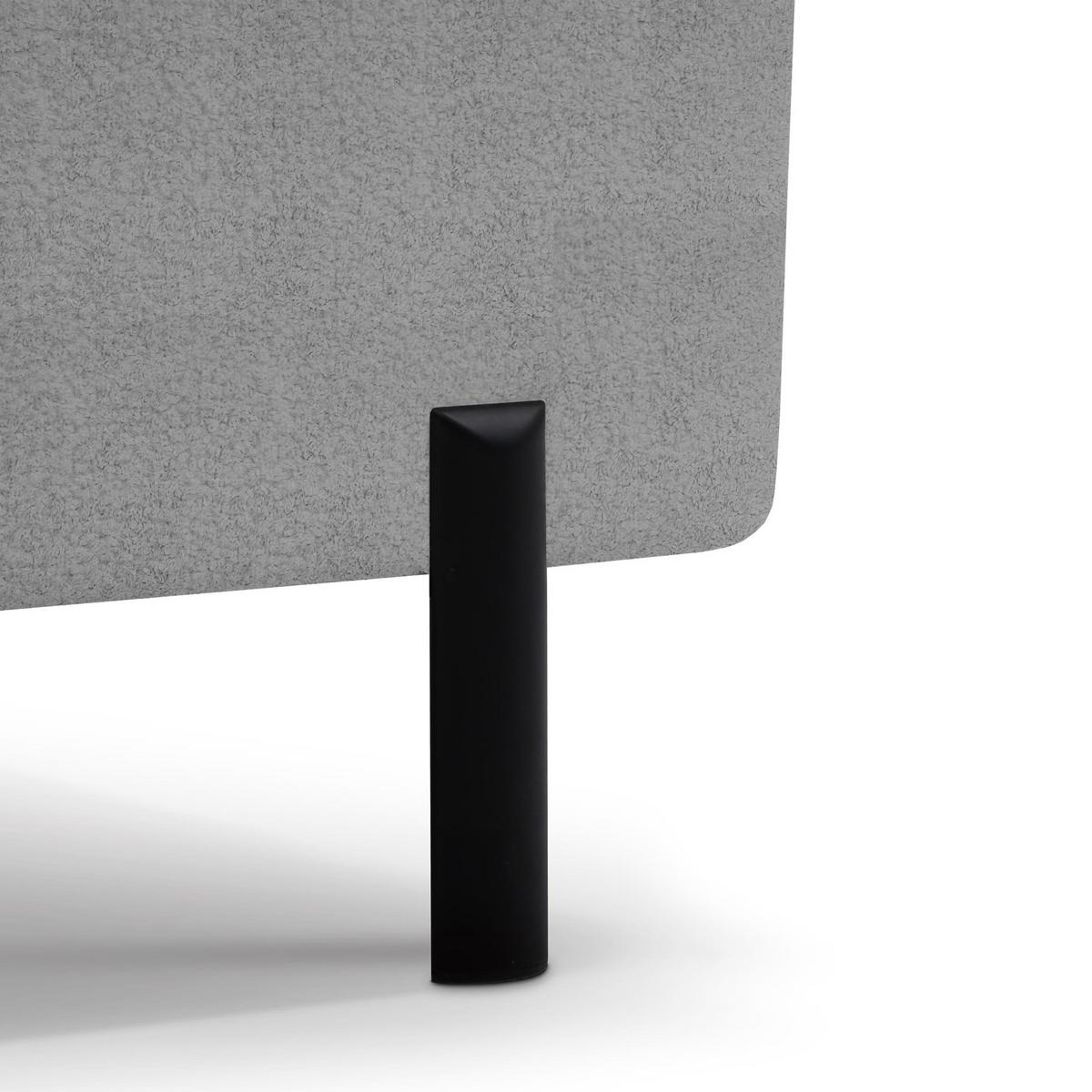 WOHNLANDSCHAFT Sora U mit Schlaffunktion und verstellbarer Sitztiefe, Kopfstützen und Armlehne, 365 cm, Grau, Links - Schwarz/Grau, Textil (365/107/235cm) - Beautysofa