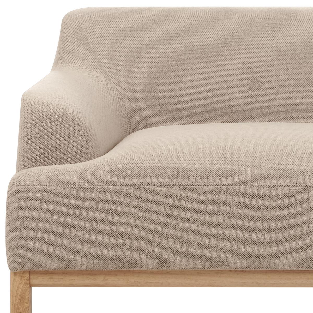 ECKSOFA 3-Sitzer Stoff Taupe linksseitig Sosjo - Taupe, Textil (251/132cm) - Beliani