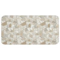 BADEMATTE Mosaik - Steine - Beige 120x60 cm - Beige/Creme, Textil (120/60cm) - OnlyWow