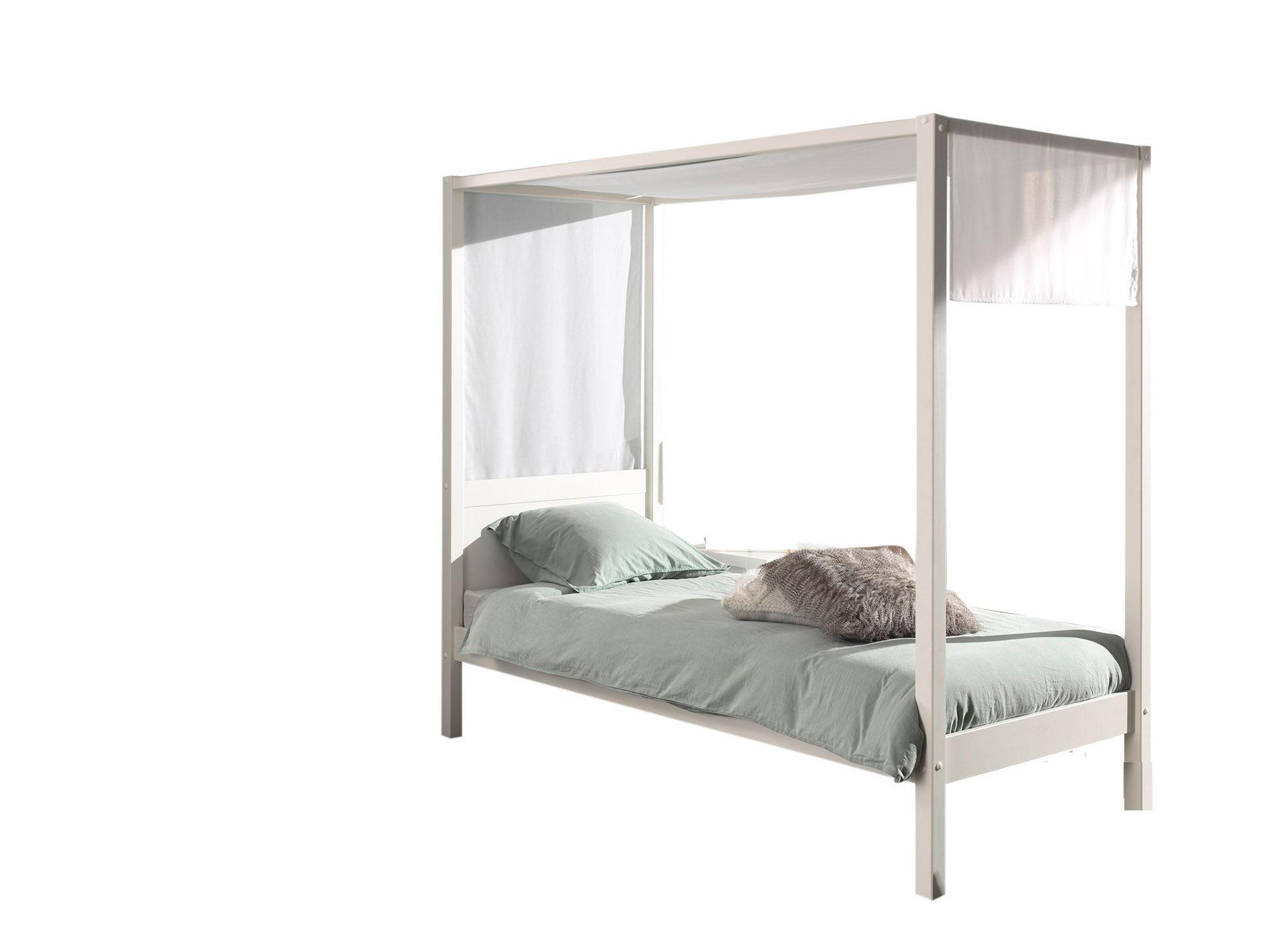 HIMMELBETT Katerína 208x191x98 aus Massivholz in Weiß - Weiß, Holz (90/200cm) - 58aufmkessel