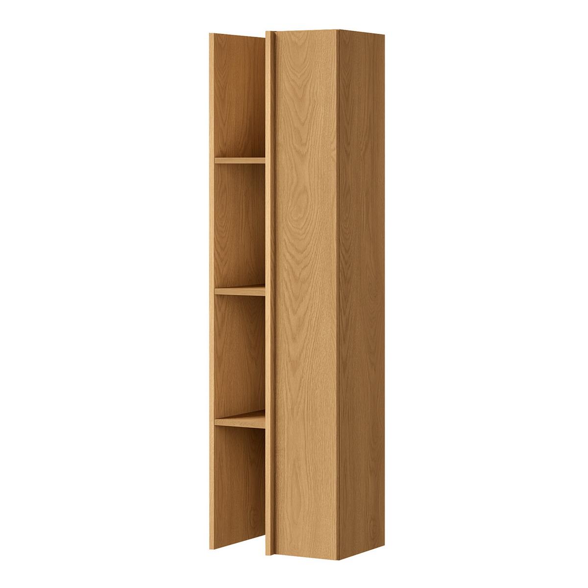 WOHNWAND Vero 2-teilig Wohnzimmer-Set mit TV-Lowboard und Hochschrank, Eiche Carmel - Eichefarben, Holzwerkstoff (230/185/35cm) - Beautysofa
