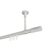 GARDINENSTANGE INNENLAUF Sonette Zoena 320 cm (geteilt in 2 x 160 cm), 1-läufig, 20 mm Ø Weiß - Weiß, Metall (320cm) - INTERDECO