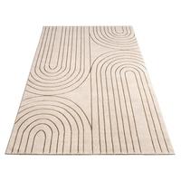 KURZFLORTEPPICH, abstrakt, Florhöhe 11 mm, Creme, 80 x 150 cm - Beige, Textil (150/80cm) - KADIMA DESIGN