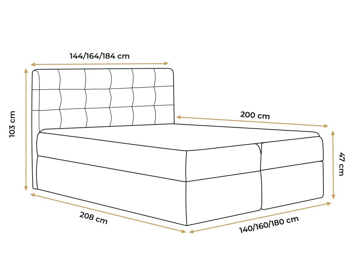 BOXBETT Dahlina 180/200 cm in Schwarz – mit Bettkasten und Luxus + TOPPER - Schwarz, Holz/Holzwerkstoff (180/200cm) - AX Living