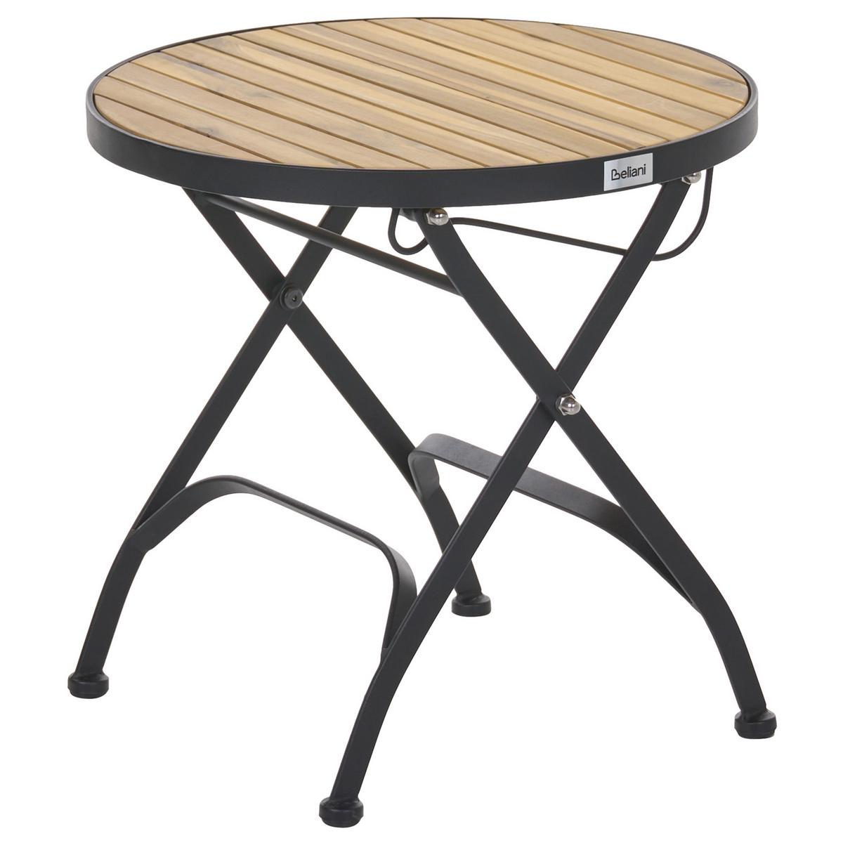 BISTRO-SET klappbar Akazienholz Hellbraun Lascari - Hellbraun, Holz - Beliani