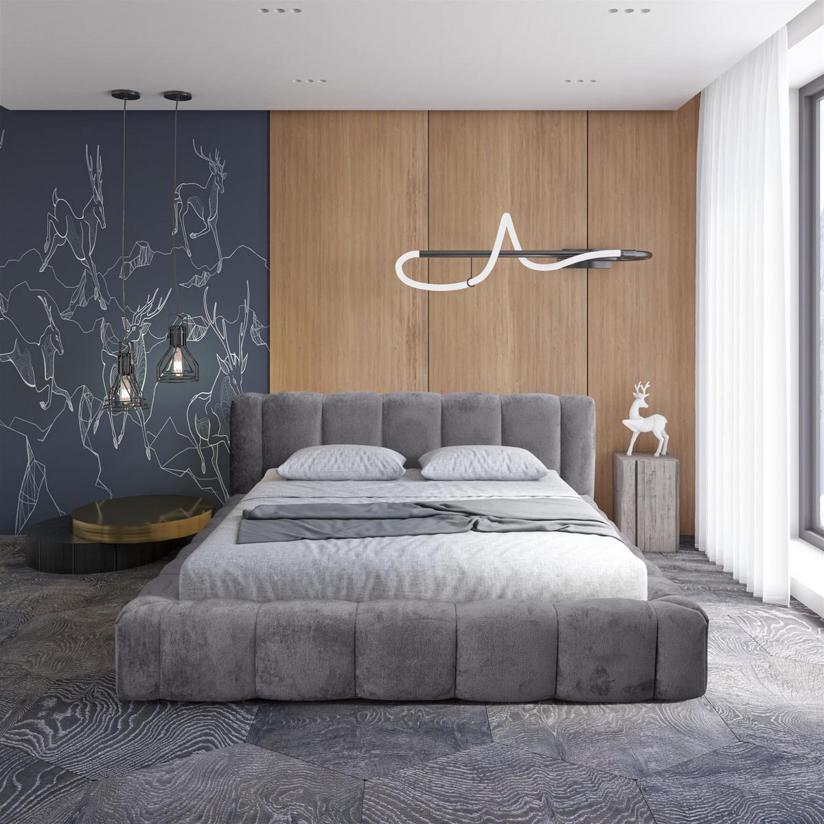 POLSTERBETT Hailey In Tender Way - Grau, Holzwerkstoff/Textil (180/200cm) - Fun Möbel