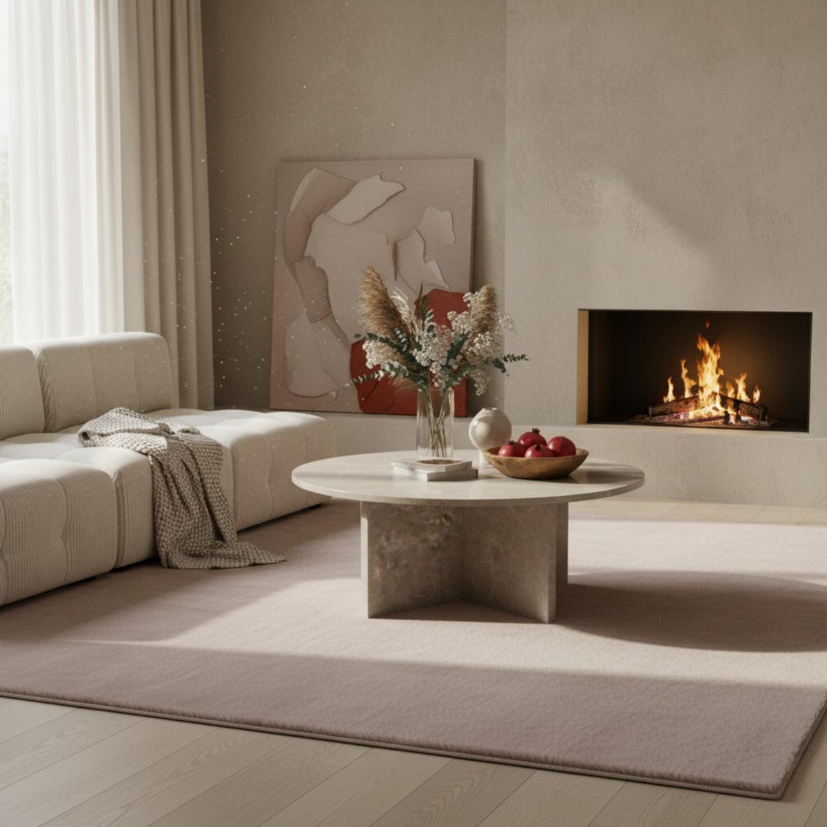 KURZFLORTEPPICH Waschbar NECKAR, einfarbig, aus Polyester, Beige, 80 x 150 cm - Beige, Textil (150/80cm) - KADIMA DESIGN