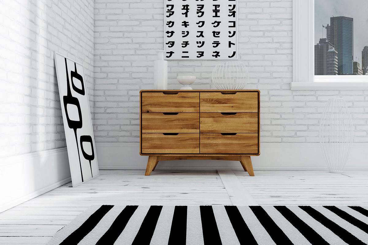 KOMMODE GREG Wildeiche - Wildeiche, Holz (90/63/40cm) - byoak