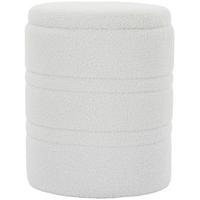 AUFBEWAHRUNGSHOCKER Sherpa-Weiß - Weiß, Kunststoff/Textil (36.5/46.5/36.5cm) - HOMCOM