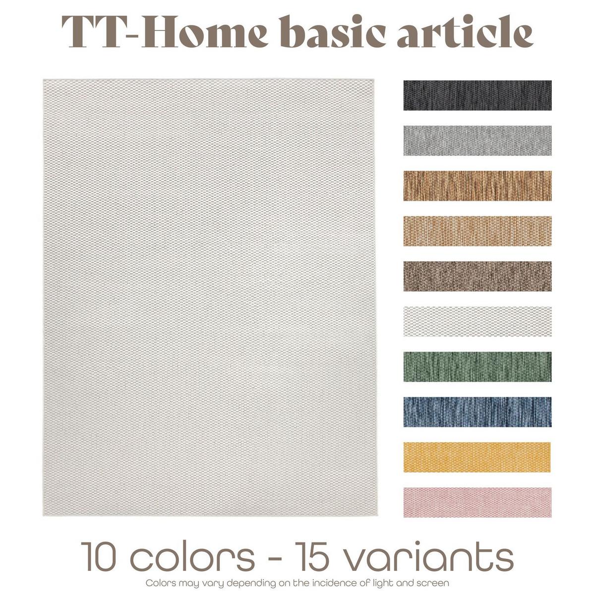 OUTDOORTEPPICH Elfenbein 120 x 160 cm - Weiß, Kunststoff (120/160cm) - TT Home